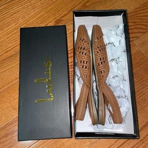 Lulu’s Maeey Slingback Sandal Tan Womens Size 7